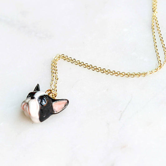 Tiny French BullDog Face Necklace | Peter and June (CA)