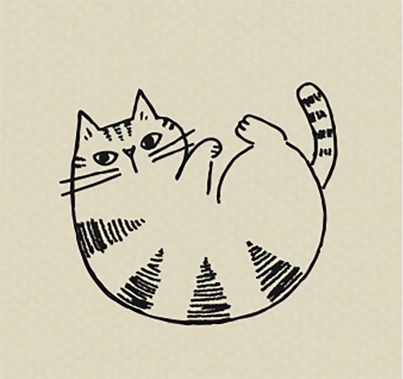 Curled Up Cat Stamp | Decole (Japan)
