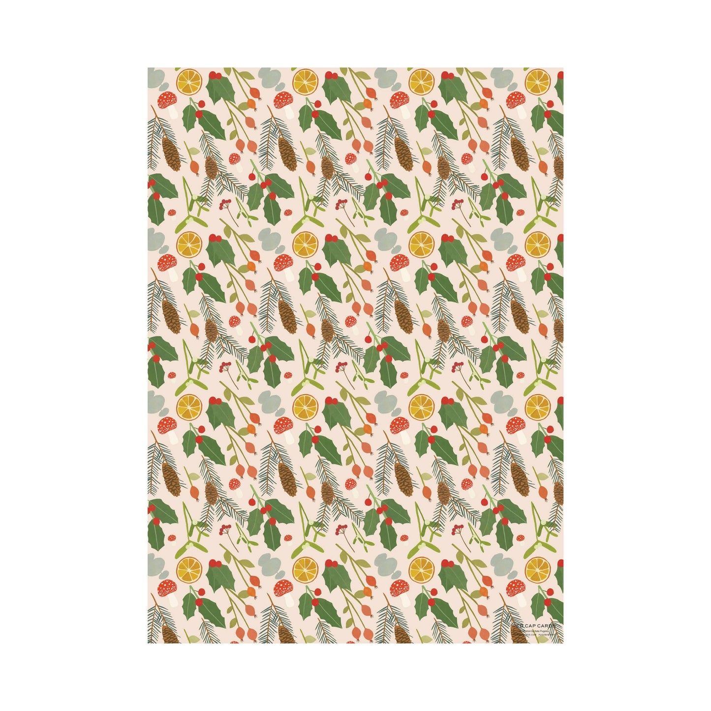 Holiday Greens Wrapping Paper | Red Cap Cards (NH)