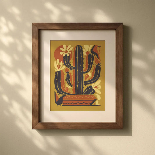 Saguaro Bloom Screenprint | 11" x 14" Edition | DKNG Studios (CA)