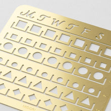 Load image into Gallery viewer, Brass Monthly Block Calendar Template | Midori (Japan)