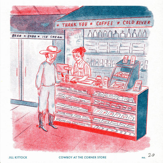 Cowboy At The Corner Store Small Print | Jill Kittock (MN)