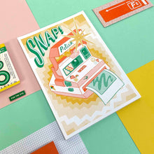 Load image into Gallery viewer, A5 Snap! Polaroid Camera Risograph Print | Jacqueline Colley (UK)