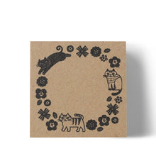 Load image into Gallery viewer, Floral Cat Rubber Stamp | Decole (Japan)