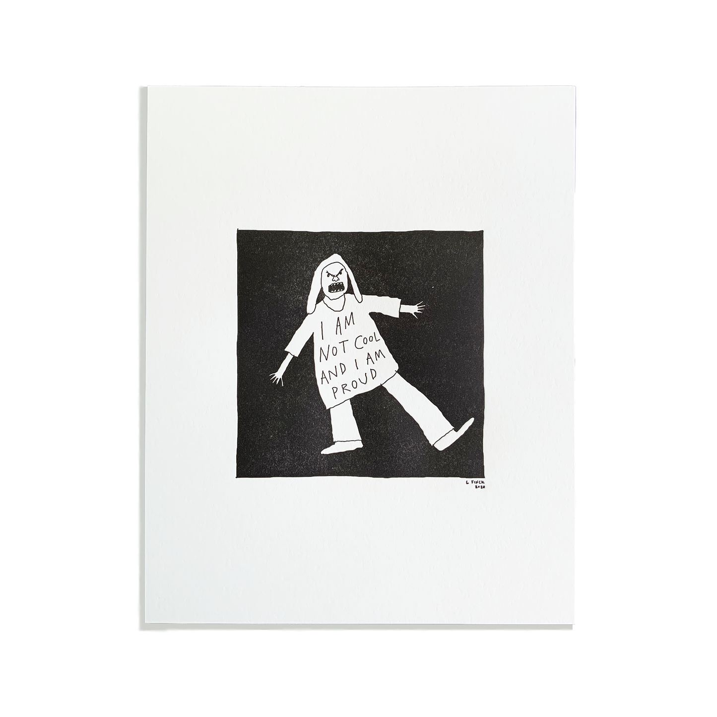 Not Cool and Proud Letterpress Print | Liana Finck (NY)