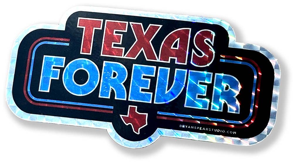 Texas Forever Prismatic Sticker | Bryan Spear Studio (TX)