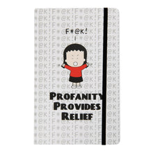 Load image into Gallery viewer, Profanity Provides Relief Lined Journal | Angry Little Girls (CA)