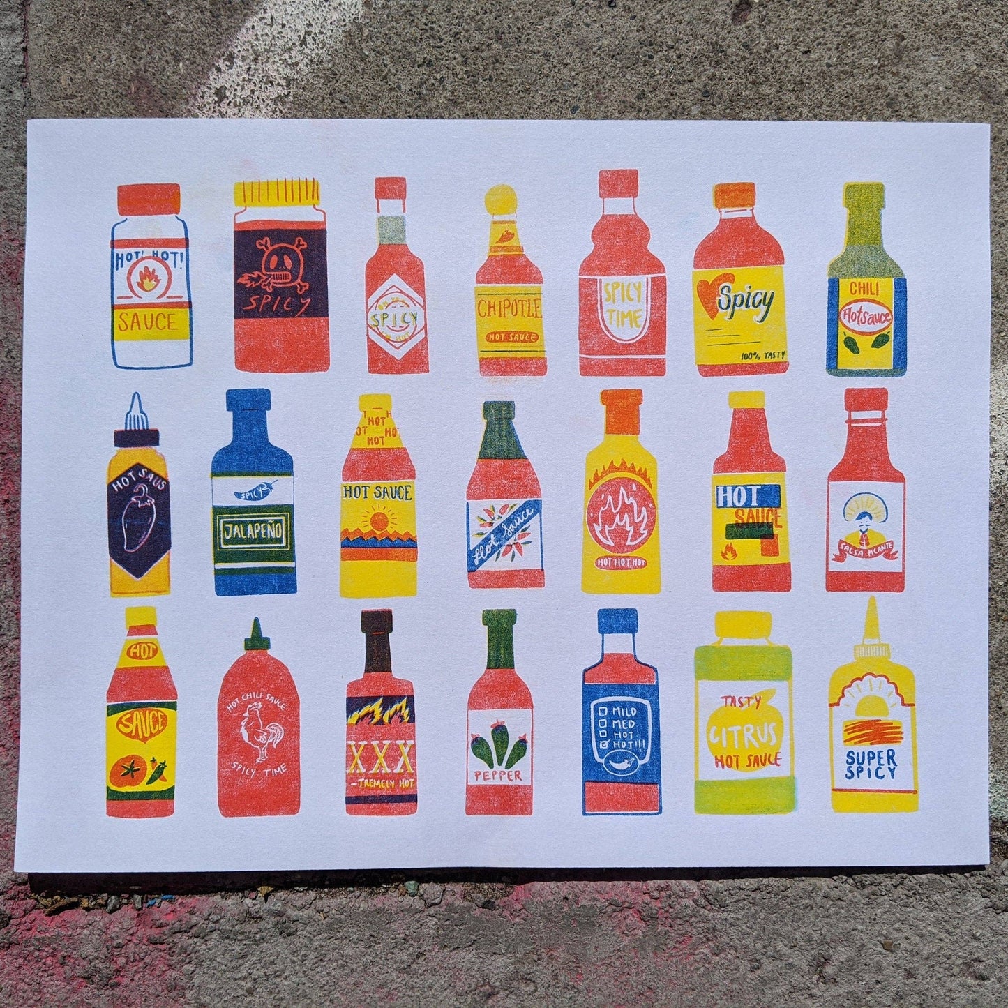 Hot Sauce Risograph Print | Christina Hu (CA)