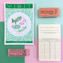 Load image into Gallery viewer, Aquarius Zodiac A6 Risograph Print }| Jacqueline Colley (UK)