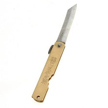 Load image into Gallery viewer, Brass Aogami Folding Knife (Japan)