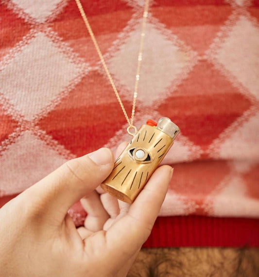 Seer Lighter Case Necklace with Opal | Therese Kuempel (IL)
