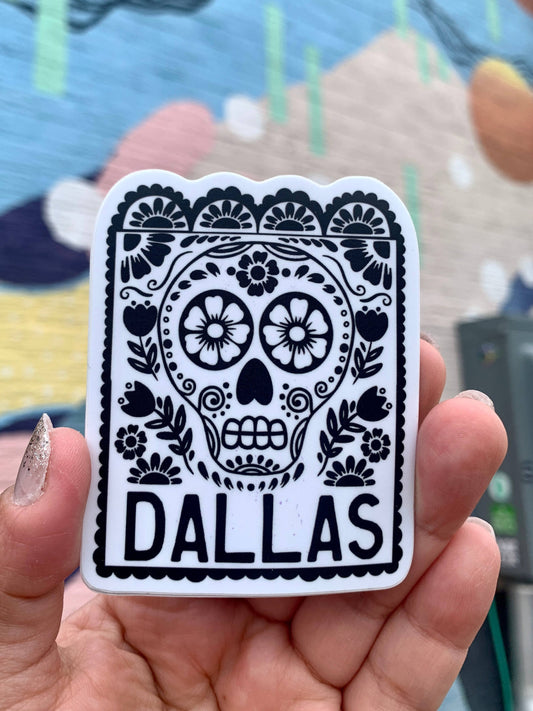 DALLAS Papel Picado Vinyl Sticker | Kalaka Tx