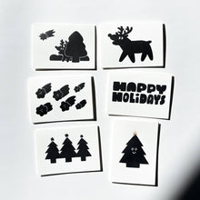 Load image into Gallery viewer, Holiday Black Tree Letterpress Holiday Card | Oitama (CA)
