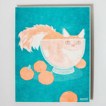 Load image into Gallery viewer, Cat in a Bowl Art Print | Bromstad Printing Co. (VA)