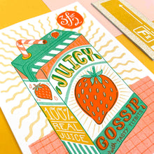 Load image into Gallery viewer, A5 Juicy Gossip Risograph Print | Jacqueline Colley (UK)