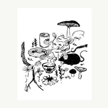 Load image into Gallery viewer, Frog & Mouse with Forest Tea Art Print | Rebekah Evans (NC)