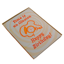 Load image into Gallery viewer, Time Is An Illusion Birthday Risograph Card | Carrie Garrison (VA)