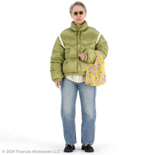 Load image into Gallery viewer, Snoopy Puffer Standard Baggu | Lime/Pink | Baggu
