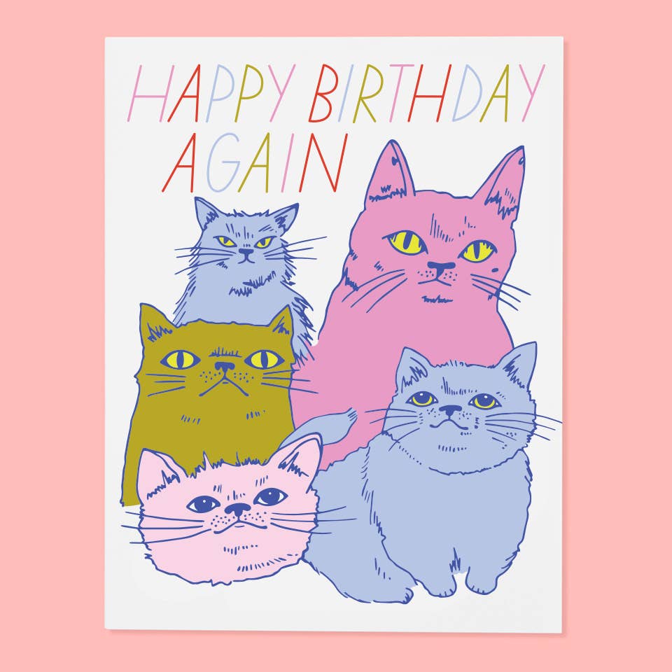 Cats Again Birthday Card | Katie Wilson (CA)