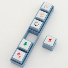 Load image into Gallery viewer, Forest Pochitto Pick! Button Stamps | Kodomo no Kao (Japan)