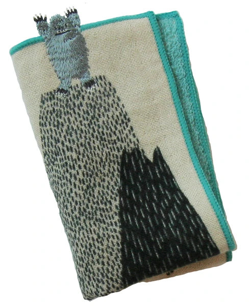 Towel Handkerchief Pocket | Banzai Yeti/Blue | moritaMiW x Kusubashi Monori