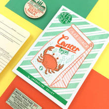 Load image into Gallery viewer, Cancer Zodiac A6 Risograph Print | Jacqueline Colley (UK)