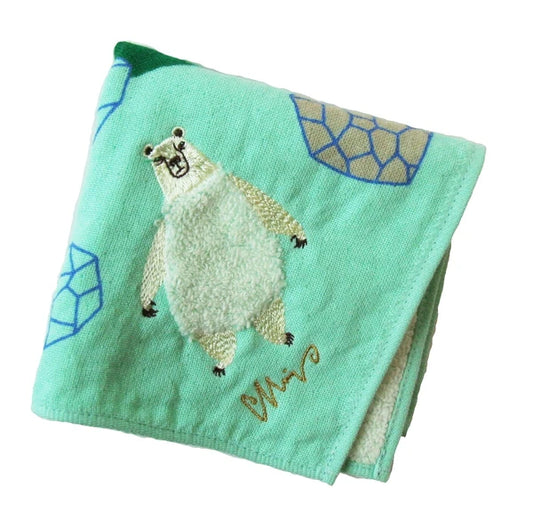 MiW Style Fluffy Gauze Handkerchief | Polar Bear | moritaMiW (Japan)