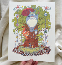Load image into Gallery viewer, Totoro Riso Print (Small) | Natalie Andrewson (CA)