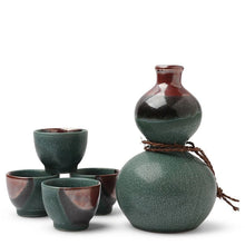 Load image into Gallery viewer, Green Aka Nagashi Sake Set | Miya (Japan)