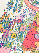 Load image into Gallery viewer, The Florist: Explorer of Living Wonders Risograph Print | Natalie Andrewson (CA)