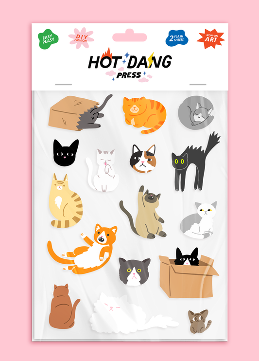 All Cats Iron-On Sheet Set | Hot Dang Press (GA)