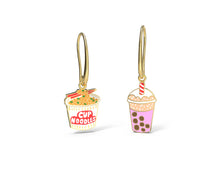 Load image into Gallery viewer, Cup Noodle & Boba Earrings | Yellow Owl Workshop (CA)