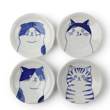 Load image into Gallery viewer, Ceramic Cat Face Plate Set (Japan)