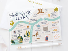 Load image into Gallery viewer, Fort Worth Map Postcard | Onderkast Studio (TX)