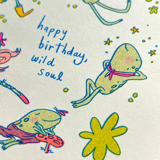 Wild Soul Risograph Birthday Card | Natalie Andrewson (CA)