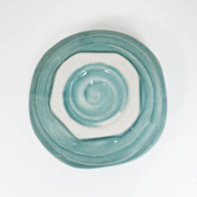 Load image into Gallery viewer, Turquoise Porcelain Mini Matcha Bowl | Ribbed Gloss Glaze | Japan