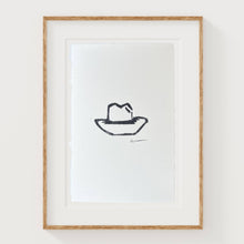 Load image into Gallery viewer, Mini Hat Linocut Print | Ellen Orchard (TX)