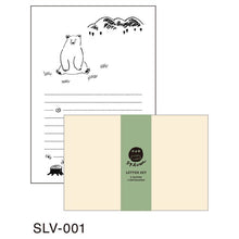 Load image into Gallery viewer, Bear Letterpress Letter Set Sylvan Series | Matoka (Japan)