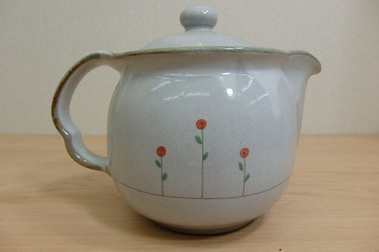 Red Azalea Kyusu Teapot | Mitsui Pottery (Japan)