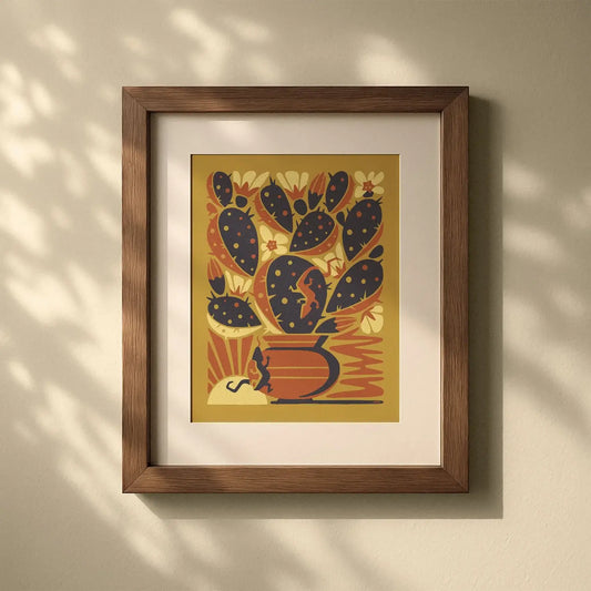 Nopal Bloom Screenprint | 11" x 14" Edition | DKNG Studios (CA)