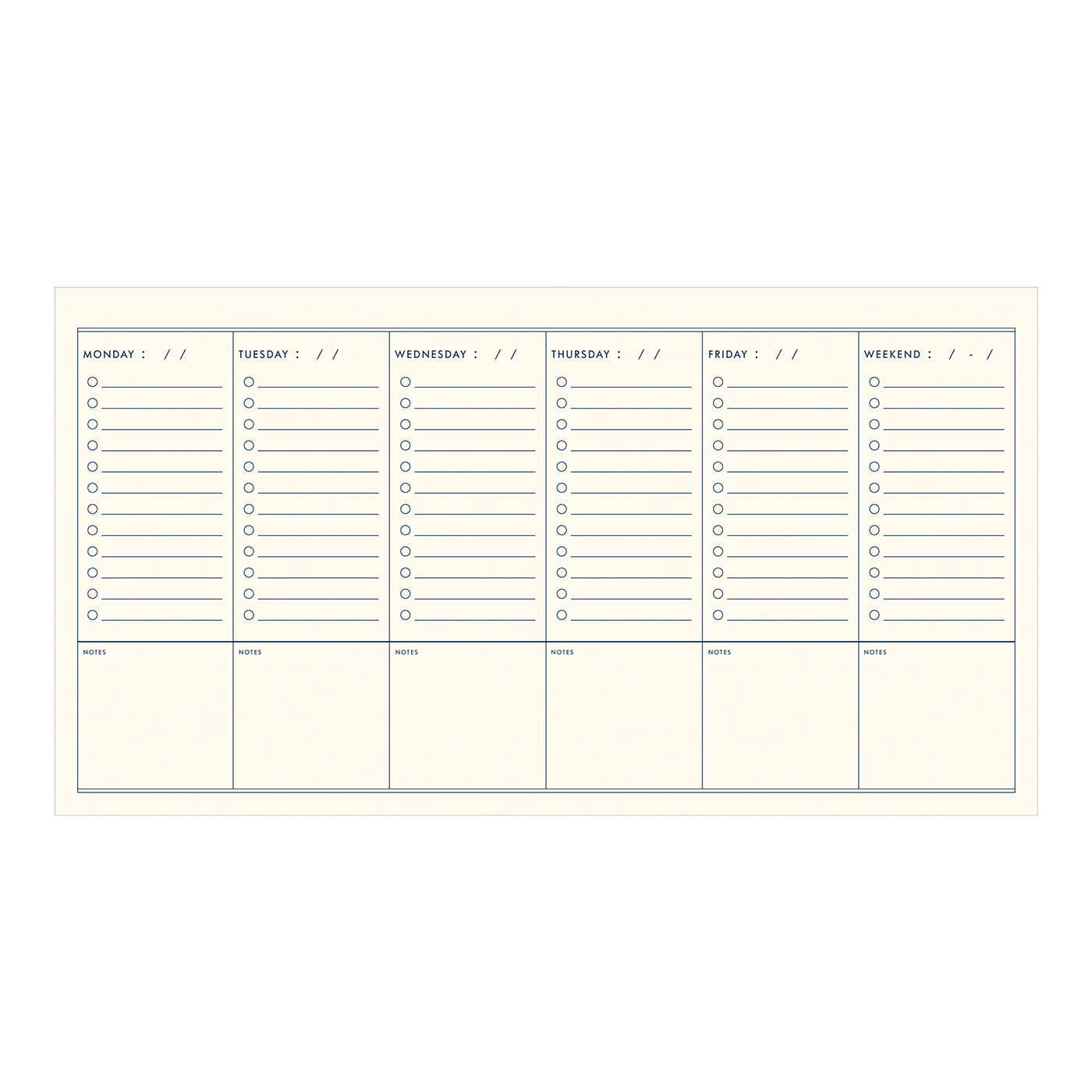 Standard Checklist Undated Weekly Planner | Ruff House Print Shop (KS)
