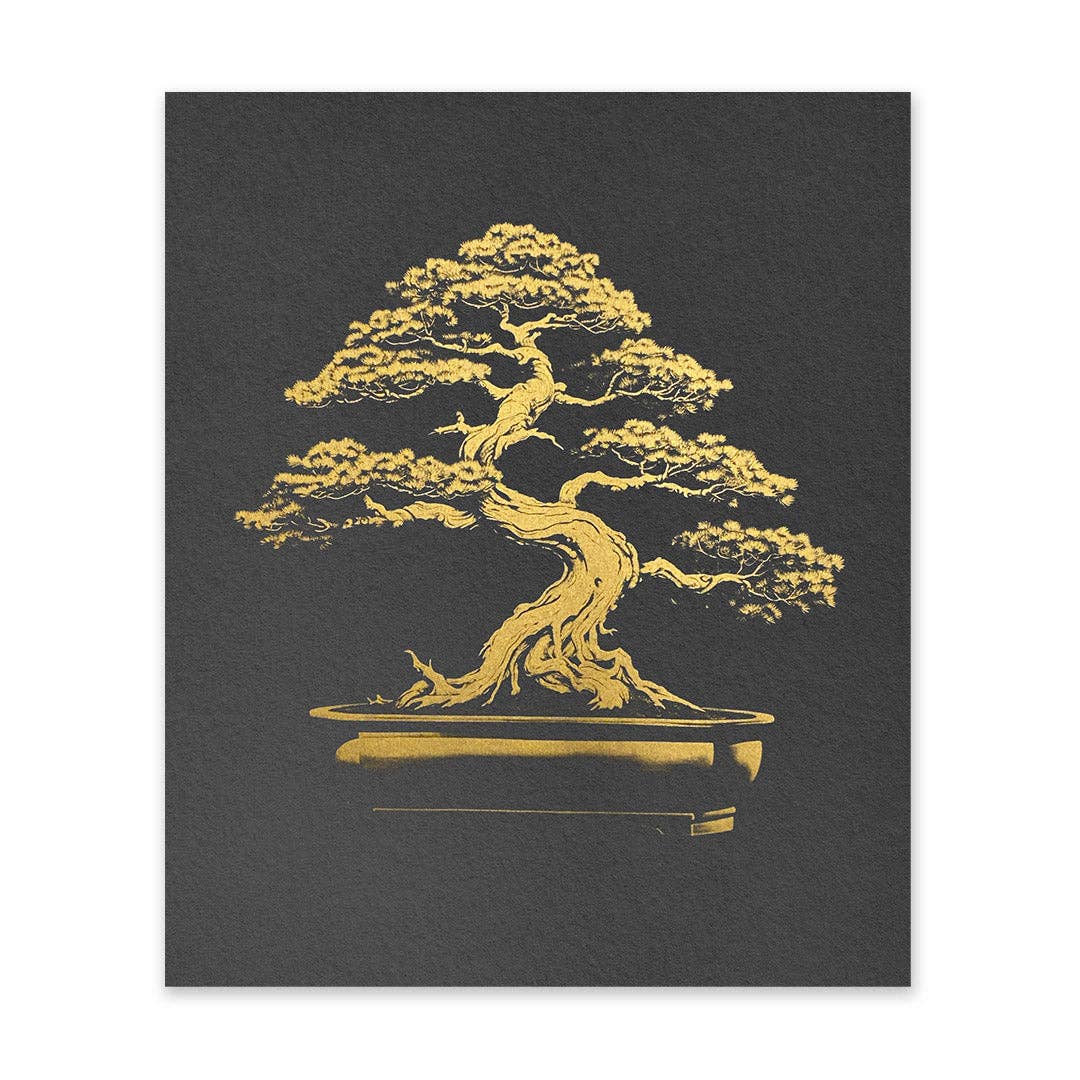 Black & Gold Bonsai Print | Ohh Deer (UK)