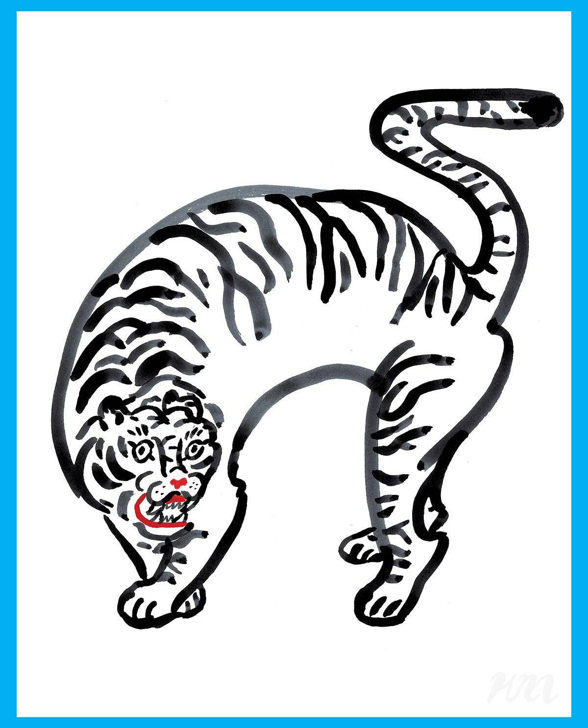 White Tiger Big Cat Art Print | Kristi Micotti (CA)