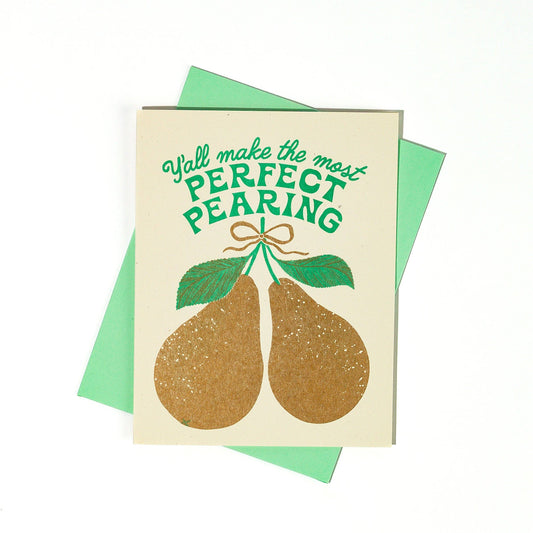 Perfect Pearing Risograph Wedding Card | Bromstad Printing Co. (VA)