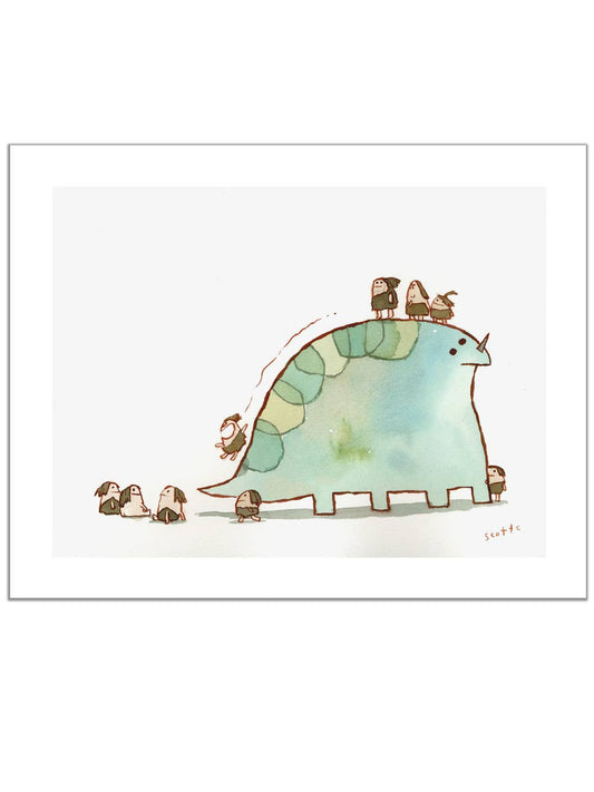 Dinosaur Park The Slope Art Print | Scott C (CA)