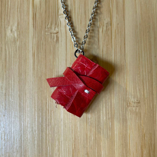 Mini Leather Book Necklace | Susan Porteous (OR)