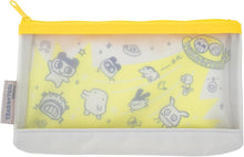 Load image into Gallery viewer, Tamagotchi Mesh Pen Case | Yellow | Gusseted Zipper Pouch