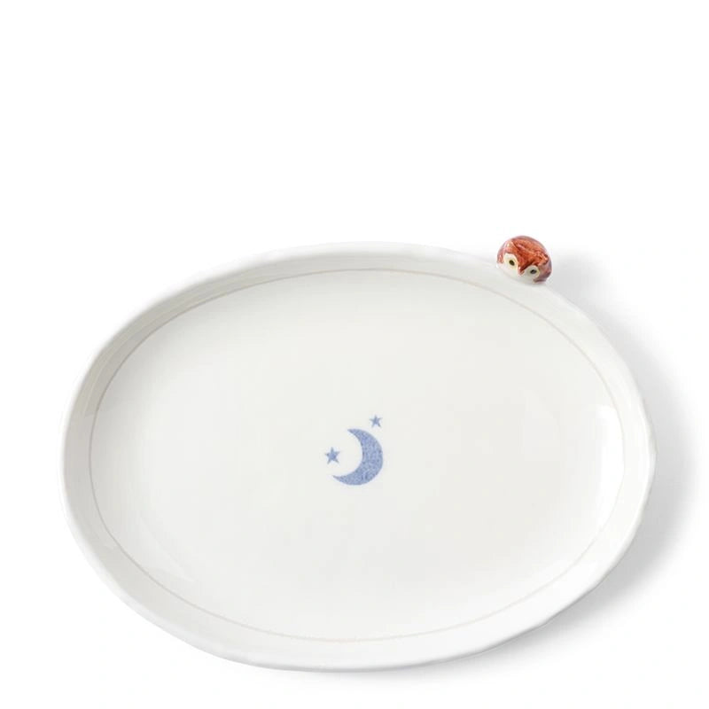 Owl & Moon Ceramic Plate (Japan)