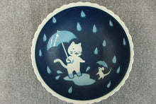 Load image into Gallery viewer, Cat Life Series Ceramic Bowl | Rainy Day | Mitsui Pottery (Japan)