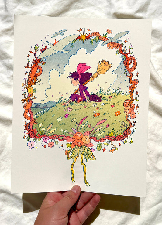 Kiki's Delivery Service Risograph Print | Natalie Andrewson (CA)